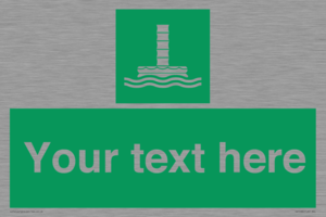 Custom sign safe condition Evacuation chute 